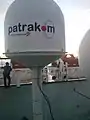 Gyro Stabilized Antenna by Telkom Indonesia in KM Dorolonda. Now every Pelni Ships provided GSM and GPRS network by Telkom's subsidiaries, Telkomsel