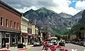 Ajax Peak from Telluride's Colorado Avenue