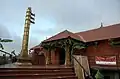 The tower and entrance of Shri Nimishamba Temple located at Rajarajeshwari Nagar