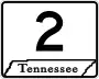 State Route 2 marker