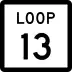 State Highway Loop 13 marker