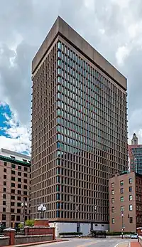 Textron Tower, a concrete and glass commercial high-rise building in Downtown Providence