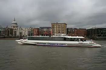 Image 22Thames Clippers service catamaran on the River Thames.