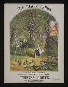 Sheetmusic cover for The Black Crook by Georges Jacobi (1872)