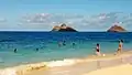 View from Lanikai Beach at daylight