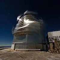 A 30-second exposure of the rotating New Technology Telescope