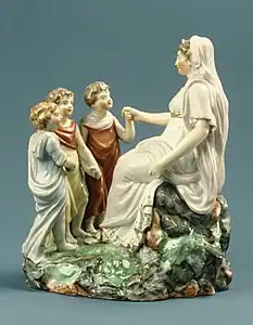 Daniel Adzer's allegorical porcelain figurine.