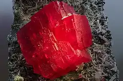 Intense, transparent, strawberry red crystals of rhodochrosite from Colorado's Sweet Home mine.