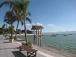 The Chapala beach viewed from the Malecon