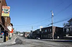 Looking north in downtown Theresa