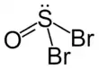 Structure of the thionyl bromide molecule