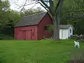 The barn behind house