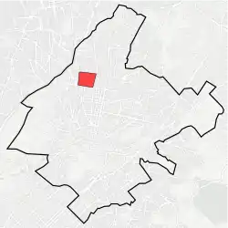 Location within municipality of Athens