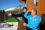 Vladimir Putin with Tkachyov at the ski resort Krasnaya Polyana, Sochi, Krasnodar Krai, 3 January 2013