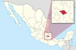 State of Tlaxcala within Mexico