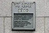 Tom Clarke 1916 commemorative plaque at the junction of Parnell Street and O'Connell Street, Dublin