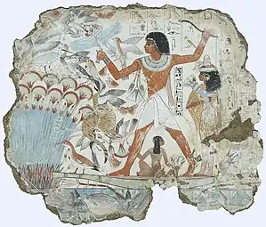 Nebamun Hunting in the Marshes; c. 1380 BC; paint on plaster; 98 × 83 cm; British Museum (London)