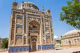 The largest structure in the tomb complex contains the grave of Mir Karam Ali Khan