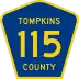 County Route 115 marker