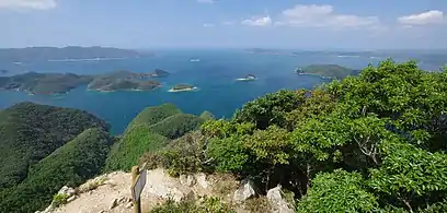 Top of Mount Shiroyama and Asō Bay, Tsushima