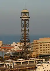 Torre Jaume I, tallest aerial lift pylon with regular stop