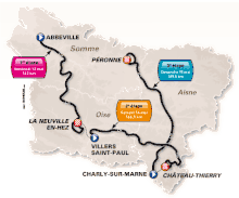 The route of the 2011 Tour de Picardie