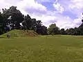 Tourists at Great Circle Earthworks, Heath