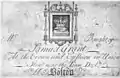 Trade card Samuel Grant of Boston, 1736