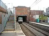 Trafford Bar Metrolink station in 2009, prior to refurbishment