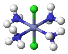 Octahedral complex with trans configuration