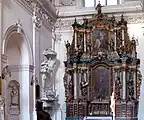 Altar-reliquary of St. Ursula and epitaph of Abbot Mikołaj Antoni Łukomski