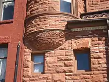 Sandstone carving, Traphagen House (1892)