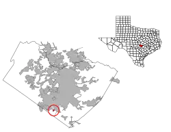 Location of San Leanna, Texas