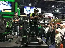 Image 25An Omni treadmill being used at a VR convention (from Virtual reality)