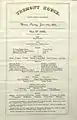 Tremont House menu on June 21, 1857