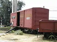 Entrance to a car of the armored train