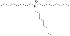 Structural formula of trioctylphosphine oxide