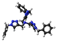 Ball-and-stick model of the TBTA molecule