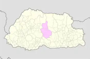 Location of Korphu Gewog