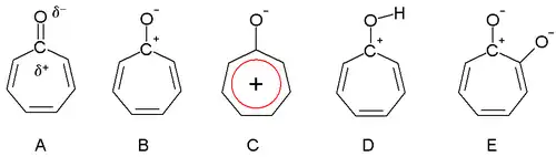 Tropone structures