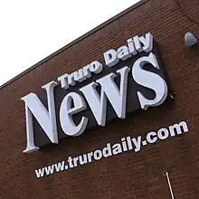 Sign for Truro Daily News (Truro, Nova Scotia)