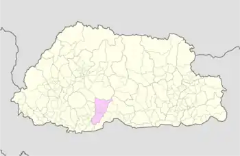 Location of Barshong Gewog