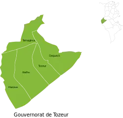 Subdivisions of Tozeur Governorate