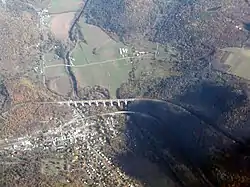 Aerial view of Nicholson and Tunkhannock Viaduct