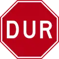 Turkish stop sign