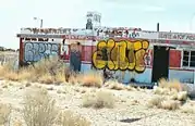 Abandoned diner in Twin Arrows