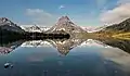 Sinopah reflected in Two Medicine Lake