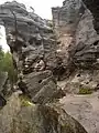 Fallen boulders in the Great Tisa Rocks