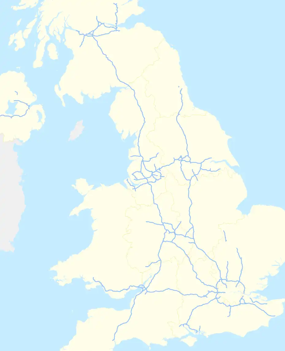 M6 motorway is located in UK motorways