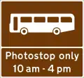 Stopping place for buses used for carrying tourists to allow passengers to take photographs